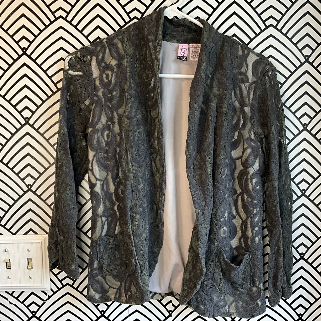 Love On A Hanger Lace Blazer Overcoat Y2k